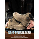 Summer-Stil-Männer Martin Boots Britische Stil 2025 Frühlings- und Sommer-Trendy Trendy coole Wanderschuhe hohe Top dicker Sohle echtes Leder Amerikaner Männerstiefel Khaki Martin Stiefel (zweitschichtige Pigskin Flaggschiff) 42 Herrengröße