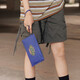 
M Square clutch mobile phone bag mini bag handbag travel debris storage data cable coin wallet card bag blue