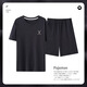 
Modal 2025 summer new thin cotton men's round neck pullover casual solid color short sleeve shorts suit home clothing Y6625 L