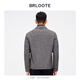 Barut [with wool] Jacket Men's Short Lapel Jacket Floral Herringbone Leather Pocket Casual Men's Jacket Black and White 175/96A