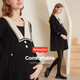 Fisher-Price American Fisher-Price Pregnant Women Autumn 2025 New Dress Tops Sweater Large Size Suit Fashionable Autumn and Winter Women Black Regular Style L 120-140 Jin Jin equals 0.5 kg Suitable to wear