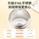 Joyoung stew beaker insulated lunch box 316L stainless steel simmering pot porridge pot stew pot to bring rice to work insulated lunch box white 316L stainless steel + table spoon + bag 650ml