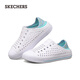 Skechers summer girls' hole shoes casual and versatile outside wear slippers lightweight breathable bubble shoes soft and fashionable white/multi-color/WMLT size 37