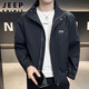 Jeep (JEEP) American high-end light luxury jacket men's 2025 spring and autumn new coat business top sports youth jacket trend khaki XL