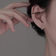 Qi Xiaomi Pure 999 Pure Silver Ear Hole Earrings Women's Earrings 2025 New Earrings for Sleeping No-Removal Ear Bone Nails Earrings 999 Silver Single Round Bead Earrings (Two Prices)