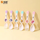 Wuhe (Wuhe) Little Pony Fork Spoon para niños Fuerza Hogar Baby Baby Spoon Spoon Suplementary Sponing Cartoon Waterware Little Pony (Purple Yue)