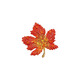 Core luxury French retro red maple leaf brooch women's high-end exquisite chest brooch temperament niche coat chest accessories red maple leaf brooch