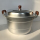 Jiwen old-fashioned household aluminum steamer for steaming steamed buns, thickened aluminum pot for boiling water, double-layer large-capacity aluminum soup pot, multi-functional pot, extra thick double steaming sheet 40cm (suitable for more than 15 people) 40cm durable