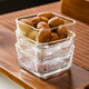 Muyaxuan dried fruit plate solid wood dried fruit box melon seeds candy plate divided fruit plate living room dried fruit storage box fruit plate snack plate single layer dried fruit plate + 6 glass bowls