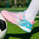 Hongxing Tong Ke Chaussures de course Marque Code cassé pour les femmes de football pour enfants Nails cassés TF Girls 'Training Chaussures Pink non glip 1098 Nails écrasés blancs 30