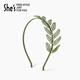 She s Qianzi Rousseau holiday original hair hoop light luxury high-end pressed hair headband hairpin hair accessories birthday gift for girlfriend green D0