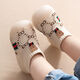 Little lamb Dudu baby toddler shoes soft sole non-slip 6 months old 1-3 years old boys and girls shoes breathable and cannot lose shoes baby anti-kick socks shoes khaki (cloth bear) inner length 14.5cm