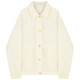VEGACHANG lightweight shirt for women 2024 spring new niche design loose and slim long-sleeved shirt almond rice S