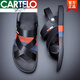 Kartelmarke High-End-Sandalen Herbst herbstlich trendy und modische Sandalen mit Dual-Purple Outer Wear-resistenter Strandschuhe schwarz 9793 38
