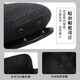 Muchiston middle-aged and elderly men's winter warm plus velvet ear protection peaked cap old man dad grandfather men's forward hat gray L hat circumference (59-60)