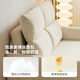 
Lin's Home Small Living Room Folding Sofa Bed Dual-Use Internet Celebrity Fabric Pulling Bed Lin's Wood Industry TBS391 [Cream White] Double