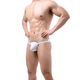 ARPGNHN new style cool men's sexy men's ice silk thong fashionable youth a underwear low waist comfortable pants 1 piece white L