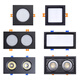 Suoyada (suoyada) black square LED grille lamp ceiling downlight ceiling embedded 15x15 grape rack double-headed bold lamp 15*15 black shell square 18 watts guarantee 1 year light color