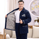 Suiyue Pyjamas Herren Winter verdickter Velvet Vaters dreischichtige Baumwolljacke Koralle Samt warme Heimkleidungskleidung für mittlere Alters und ältere Menschen N9921M Graumilch Velvet Upgraded Dicked XL Code (120-140jin [Jin gleich 0,5 kg]))