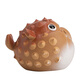 Creative bubble fish tea pet at noon, purple sand cute kung fu tea set ornaments, handmade tea, incense, tea ceremony accessories, purple sand tea pet, puffer fish