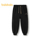 巴拉巴拉童装男童裤子秋冬款束脚裤儿童长裤时尚休闲运动卫裤百搭 黑色90001 130