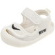 Rabbit Big Wen Infant and Toddler Sandals 0-1 Years Old Baotou Toddler Shoes Summer Anti-Slip Soft Sole Boys and Girls Shoes 6-12 Months BXW White Sandals 1 Pair Single Size 13.5cm Length (1-2 Years Old)