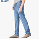 
BILLION summer jeans men's straight thin fast dry cool casual pants mid-waisted fit breathable and easy to care J19674 674 light blue (76 inner length) 31 (2.44 feet)