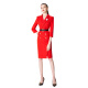 Ruinuo Red Annual Meeting Formal Dress Fashionable and Western-style Professional Suit Suit Skirt-like Temperament Work Wear Dress (Pre-sale 15 days) S