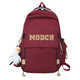 Doublestar schoolbag junior high school girl high school college student backpack backpack trend large capacity sports simple computer bag red with duck pendant