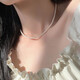 Zhuomai double-layered pearl necklace, simple design, niche and versatile sweater chain, beaded clavicle chain, high-end necklace, double-layered pearl necklace