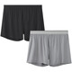 Yu zhaolin (yuzhaolin) Pantalon de pyjama modal à 2 paires pour hommes pantalons aro lâches shorts minces sous-vêtements à trois points garçon quatre coins cl1047 # (gris foncé + bleu gris) 4xl