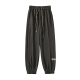 
Pugesi (PUGESI) fat large-size casual pants for men in spring and autumn tying pants for men loose solid color trousers elastic pants K1049 black L 110-130Jin [Jin equals 0.5 kg]