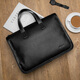 COW briefcase men's genuine leather handbag first layer cowhide men's bag computer bag C-8620 elegant black 14 inches
