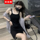 Vestido de suspensión Mipperly Falda Summer Women's Clothing 2025 Nuevo temperamento de estilo Diosa Sexy Camiseta Camiseta + Vestido de suspensión S
