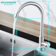 Four Seasons Muge stainless steel kitchen faucet single cold healthy lead washbasin sink faucet 360 rotatable