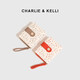 CHARLIE & KELLI官网 CK轻奢包包女包卡通风钱包女士2025新款零钱包卡包手拿包 橙红色