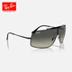 RayBan (RayBan) sunglasses for men and women travel sun protection outdoor sports cycling sunglasses 0RB3897 gifts for Chinese Valentine's Day gifts 002/11 black frame gradient gray lens size 136