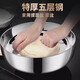 Pangdonglai stainless steel and basin extra thick household kitchen sink thickened soup pot hot pot extra thick stainless steel kneading cylinder 1 pack 30~32cm