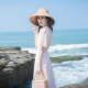 Hanmo Meiyi beach skirt dress for women 2020 summer very fairy fairy skirt sweet V-neck slimming mid-length skirt chiffon dress HMDR0410 picture color S