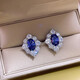 Guanpu Pavilion Fat Donglai's same style tanzanite earrings 3 carat tanzanite sapphire ring for women small and exquisite tanzanite blue earrings