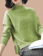 Cloud Story Spring and Autumn Knitted Sweater Women's Loose Slim Pullover Fashion Sweater Women's Top Bottoming Shirt Trendy 8054 Avocado Green XL (Recommended 120-125 Jin [Jin equals 0.5 kg])