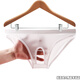 Sexy underwear men's gay thong men's sexy underwear role-playing sexy pervert supplies transparent briefs men's gay supplies white one size