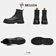 Botas de hombres minglang para hombres versátiles retro botas cortas ropa de trabajo botas amarillas de estilo parejas 'al aire libre de montañismo nieve de montañismo martin martin negros (cuero nappa) 42 (260 mm)
