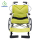 Kawamura, Japan, wheelchair, folding lightweight manual cart, elderly wheelchair, can be pushed, can be carried on large wheels, solid tire AY-18 bright green