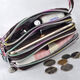 Mangcang three zipper fabric wrist clutch bag women fashion versatile cartoon student bag long change key mobile phone bag style love