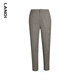 LANDI Checked Wool Suit Pants Women's New Winter Dark Gray Slim Fit Pants Trousers Gray Brown L
