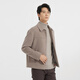Vêtements pour hommes de Lilang Light Fashion [garniture intérieure] manteau en laine à la veste en laine tricotée pour hommes Q4DYR109 Rice Gray XL (175)