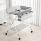 Clcey Windel Tabelle faltbare einfache Babypflege Tabelle Crib Baby Windelwechsel Tabelle Neugeborene Touch Tabelle Windel Tisch - graues mobiles Modell + Drei -teiliger Set