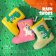 G.DUCKKIDS children's rain boots for women boys rain boots raincoat baby water shoes overshoes shoes non-slip boys girls children waterproof rubber shoes duck yellow (tie mouth) inner length 14cm (14) suitable for foot length 13cm