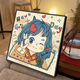
Meisan (Meian) cute girl digital oil painting DIY hand-filled oil painting cartoon cartoon coloring healing decoration hanging painting RS12342 30*30cm